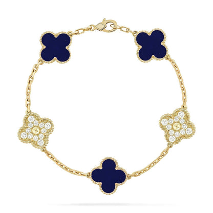 [Stellar Jewelry]CLOVER 5 MOTIF LAPIS LAZULI BRACELET COLLECTION