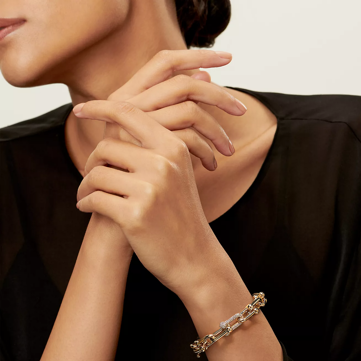 [Stellar jewels]HARDWEAR LARGE LINK GOLD DIAMOND BRACELET
