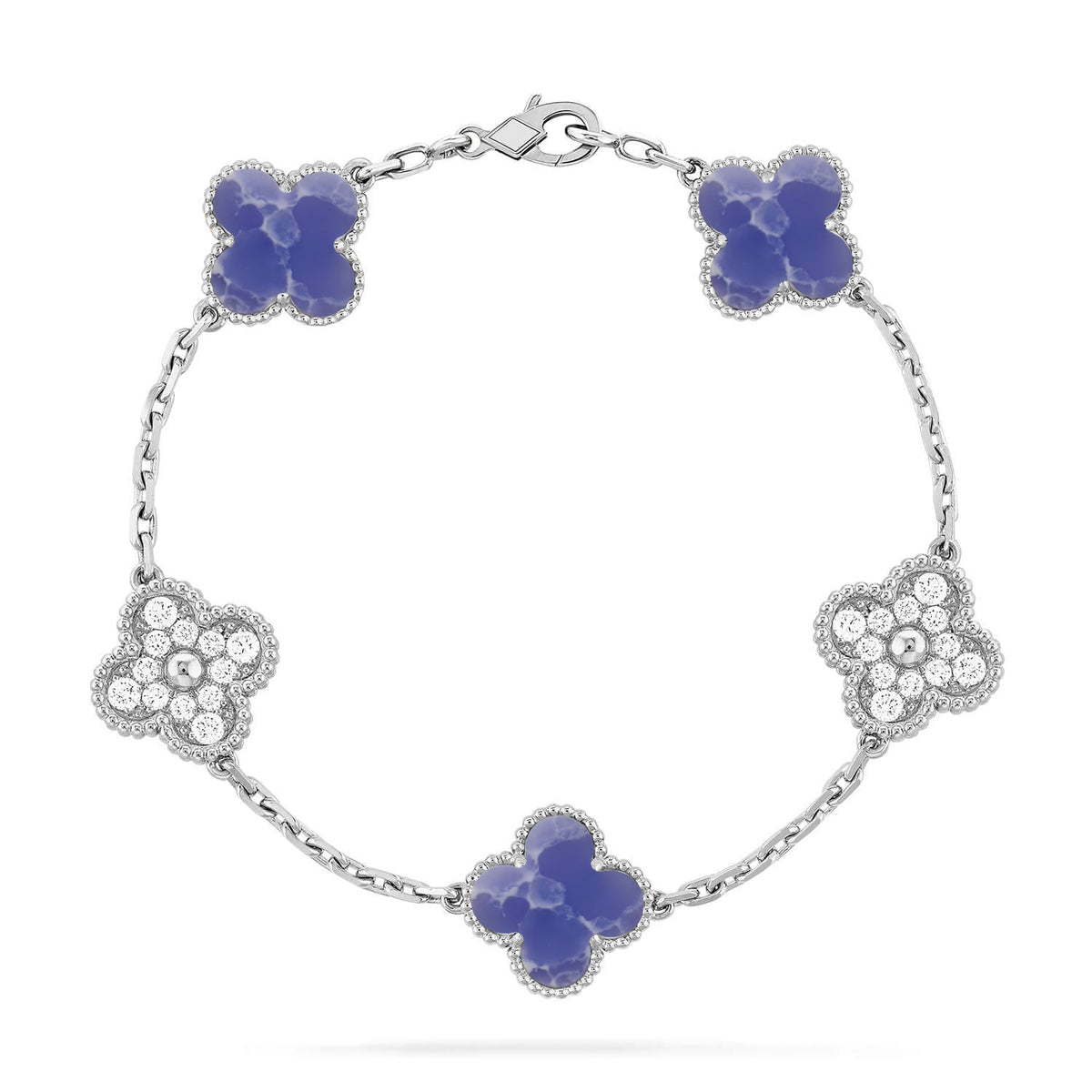 [Stellar Jewelry]CLOVER 5 MOTIF BLUE VEINS BRACELET COLLECTION