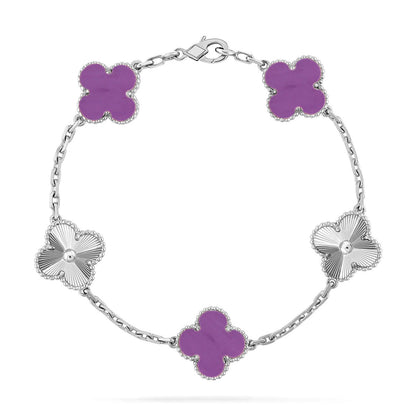 [Stellar Jewelry] CLOVER 5 MOTIF VIOLET BRACELET COLLECTION