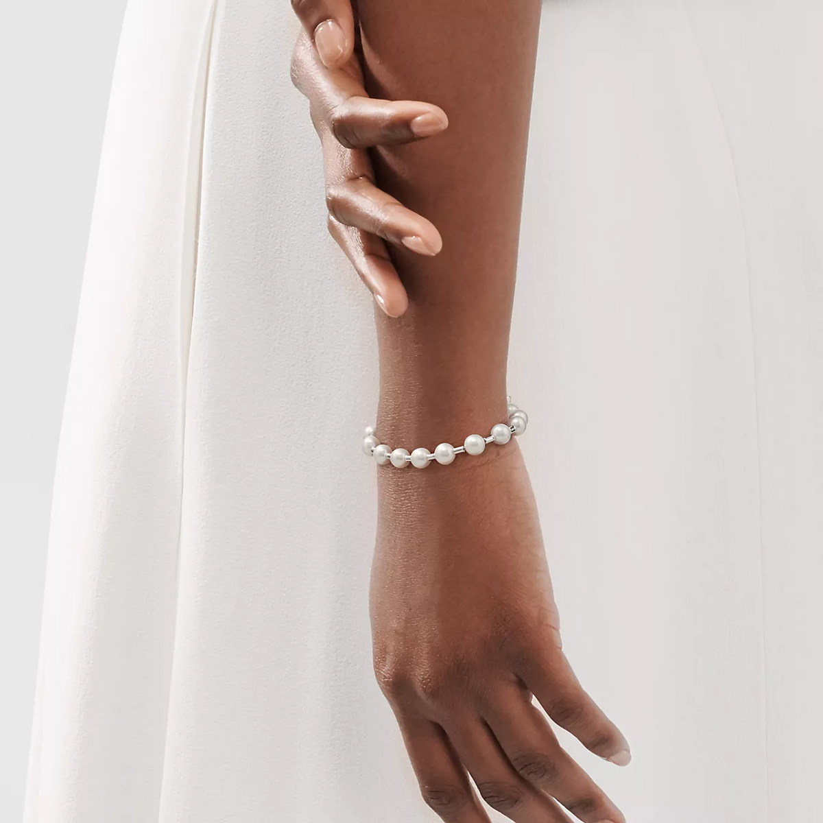 [Stellar jewels]PEARL 7-8MM SILVER BRACELET