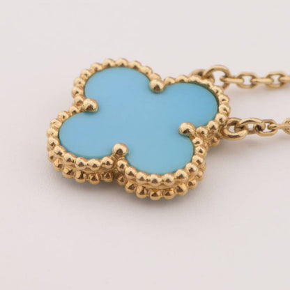 [Stellar Jewelry]CLOVER 15MM VINTAGE TURQUOISE NECKLACE