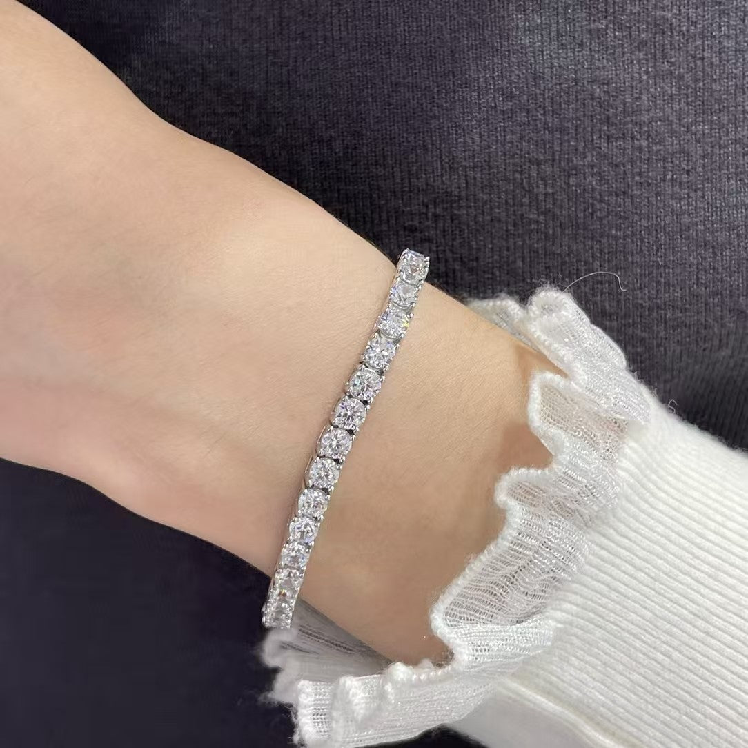 [Stellar Jewelry]TENNIS BRACELET WITH FULL DIAMOND SETTING