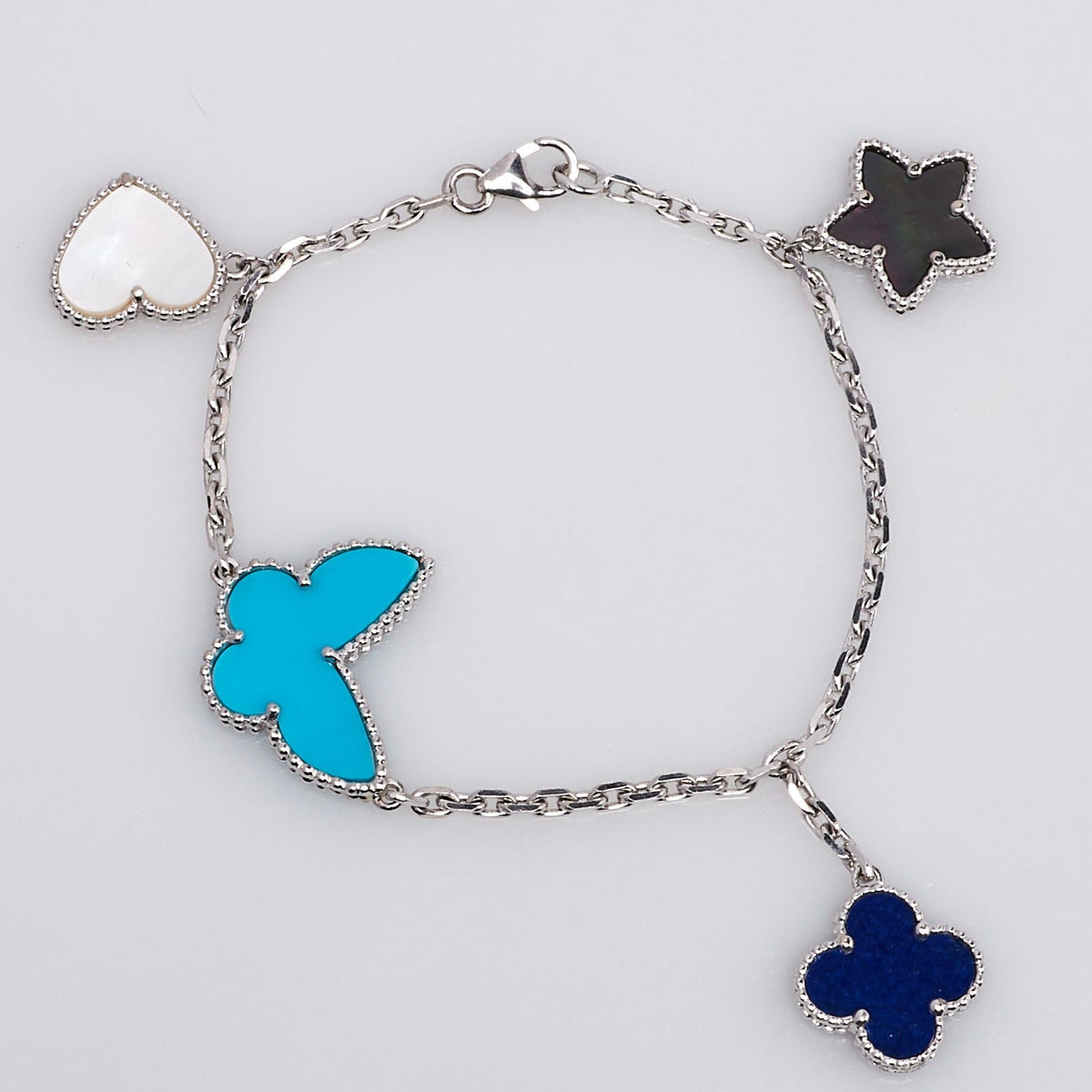 [Stellar Jewelry]LUCKY SPRING SILVER BRACELET 4 MOTIF
