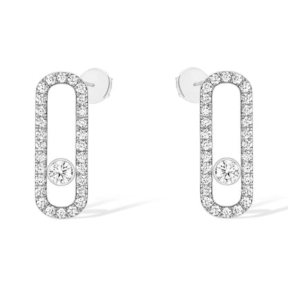 [Stellar Jewelry]MOVE UNO STUD DIAMOND PAVED EARRINGS