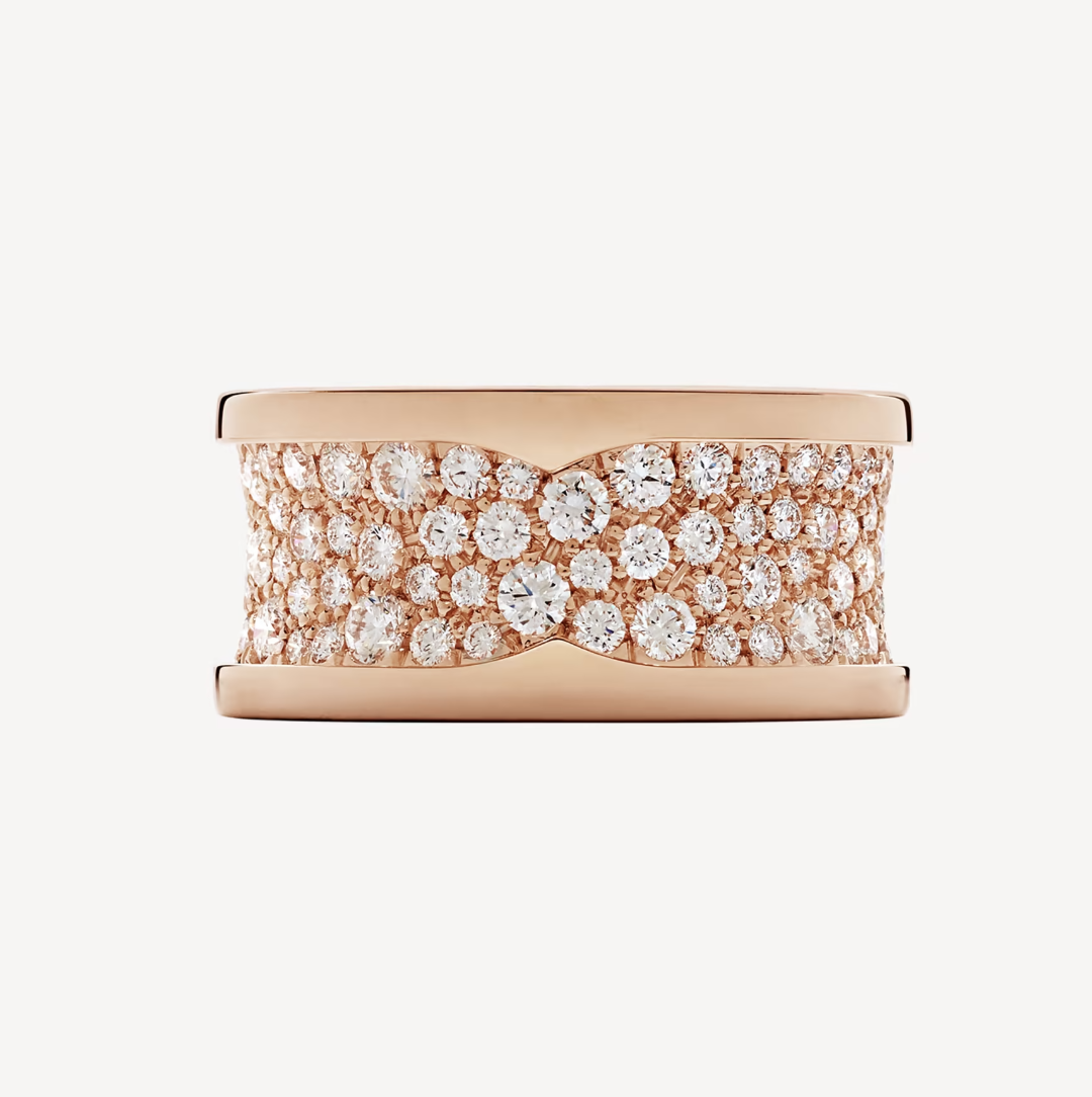 [Stellar Jewelry]ZERO 1 WITH PAVED DIAMONDS ON THE SPIRAL RING