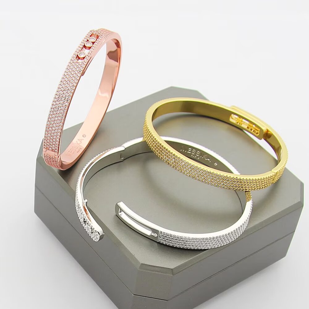 [Stellar Jewelry]Move Noa Full Pavé Diamond Bangle Bracelet