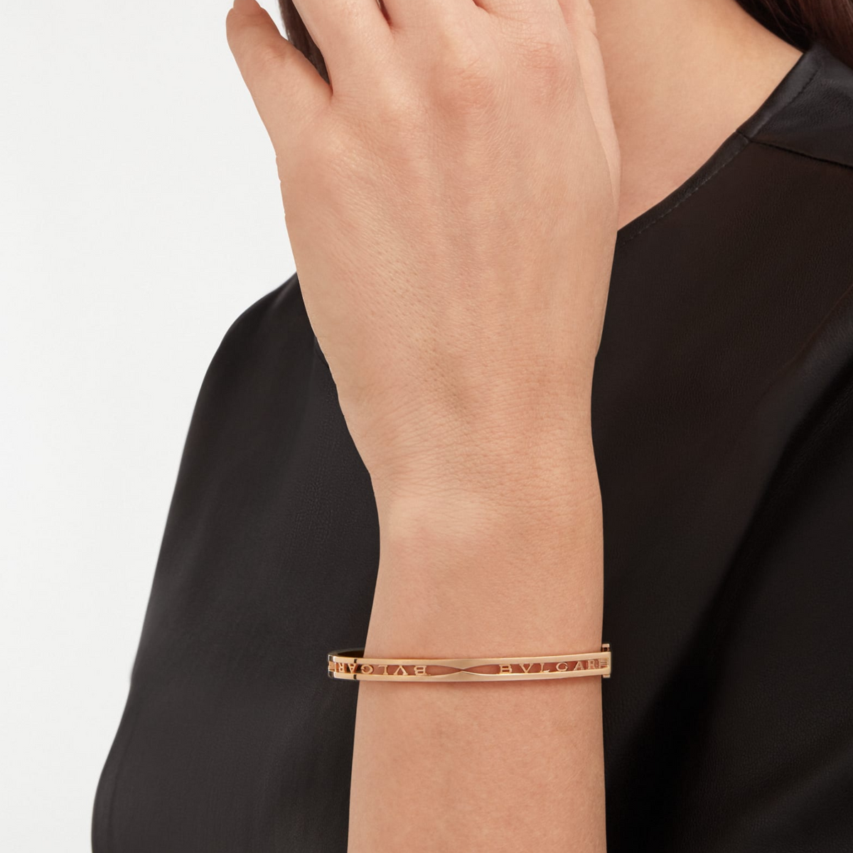 [Stellar Jewelry]ZERO 1 SPIRAL LOGO PINK GOLD BRACELET
