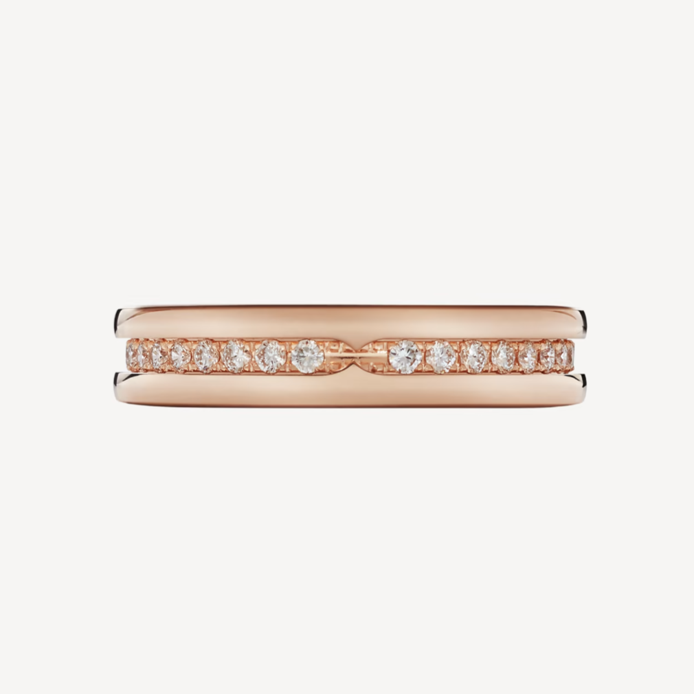 [Stellar Jewelry]ZERO 1 ONE-BAND PAVED DIAMONDS ON THE SPIRAL RING