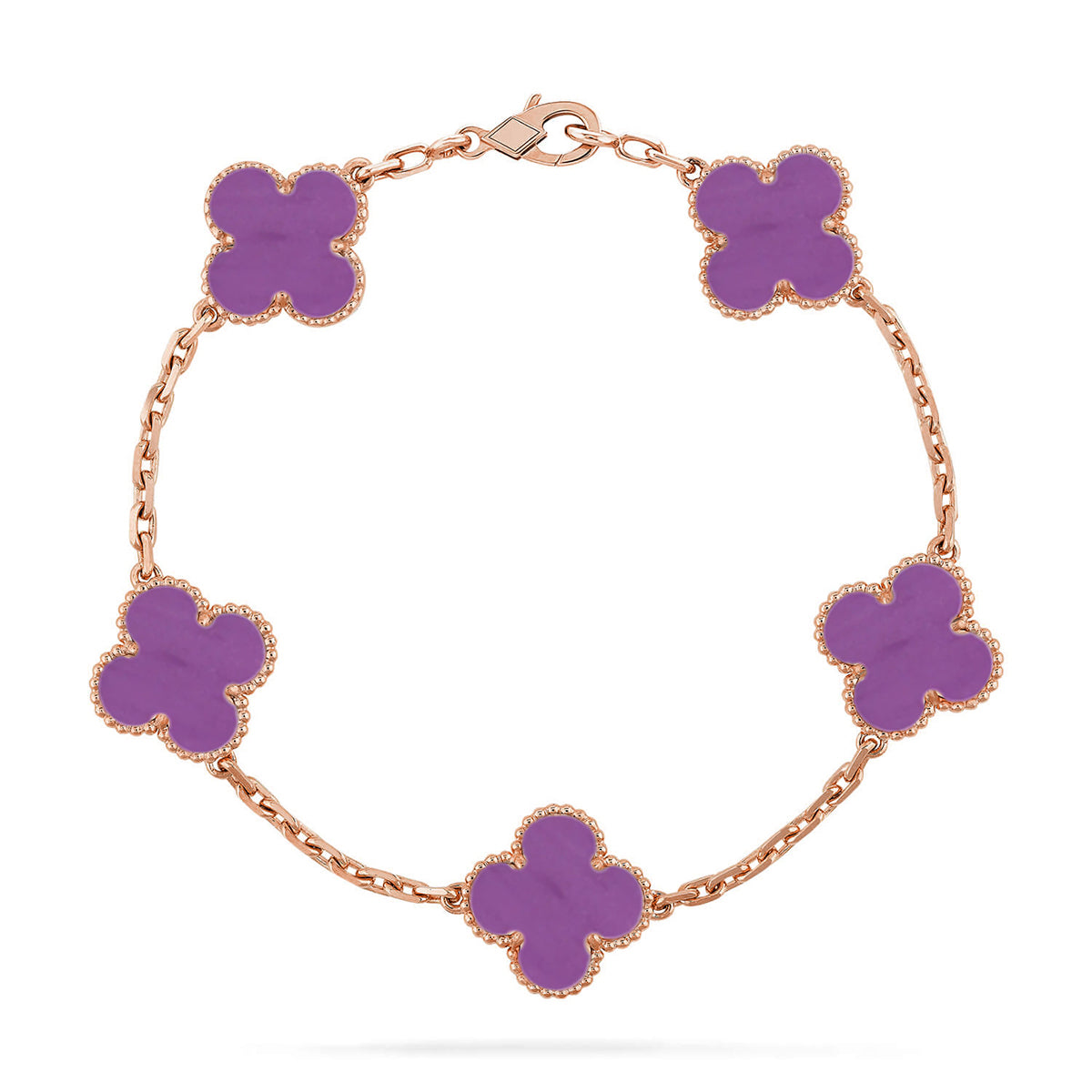 [Stellar Jewelry] CLOVER 5 MOTIF VIOLET BRACELET COLLECTION