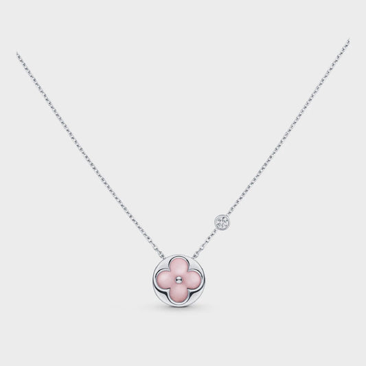[Stellar Jewelry]SUN MOTIF PINK MOP SILVER BRACELET