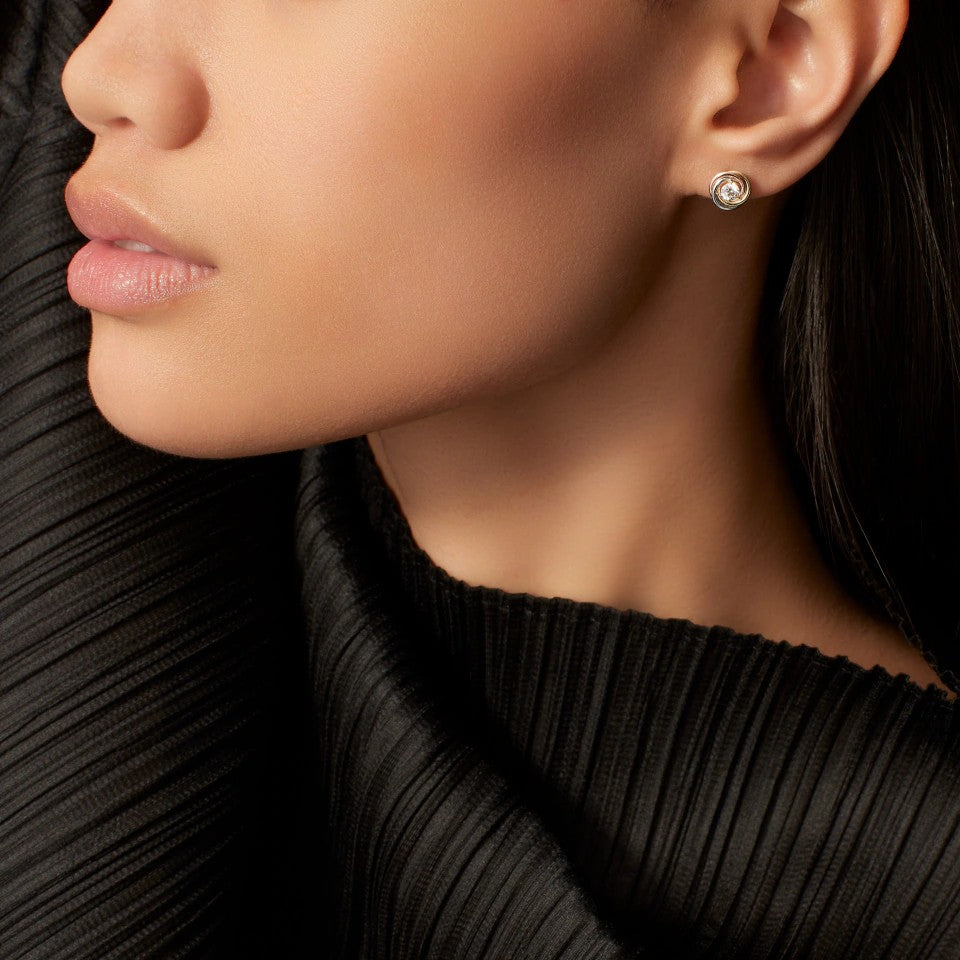[Stellar Jewelry]TRINITY STUD DIAMOND EARRINGS