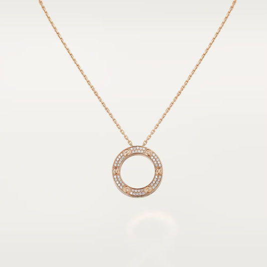 [Stellar Jewelry]LOVE NECKLACE 16MM  FULL DIAMOND