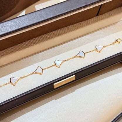 [Stellar Jewelry]5-Motif White Mother-of-Pearl Bracelet