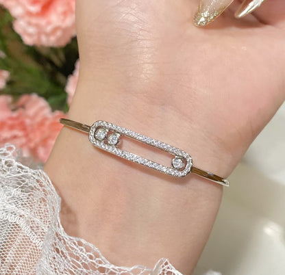[Stellar Jewelry]Move Pavé Diamond Bangle Bracelet M