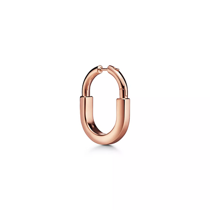 [Stellar jewels]LOCK MEDIUM PINK DIAMOND PINK GOLD EARRINGS
