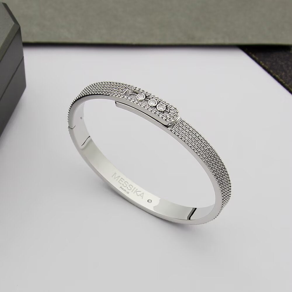 [Stellar Jewelry]Move Noa Full Pavé Diamond Bangle Bracelet