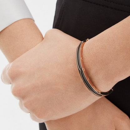 [Stellar Jewelry]ZERO 1 PINK GOLD WITH MATTE BLACK CERAMIC BRACELET