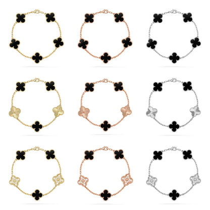 [Stellar Jewelry] CLOVER 5 MOTIF ONYXS BRACELET COLLECTION