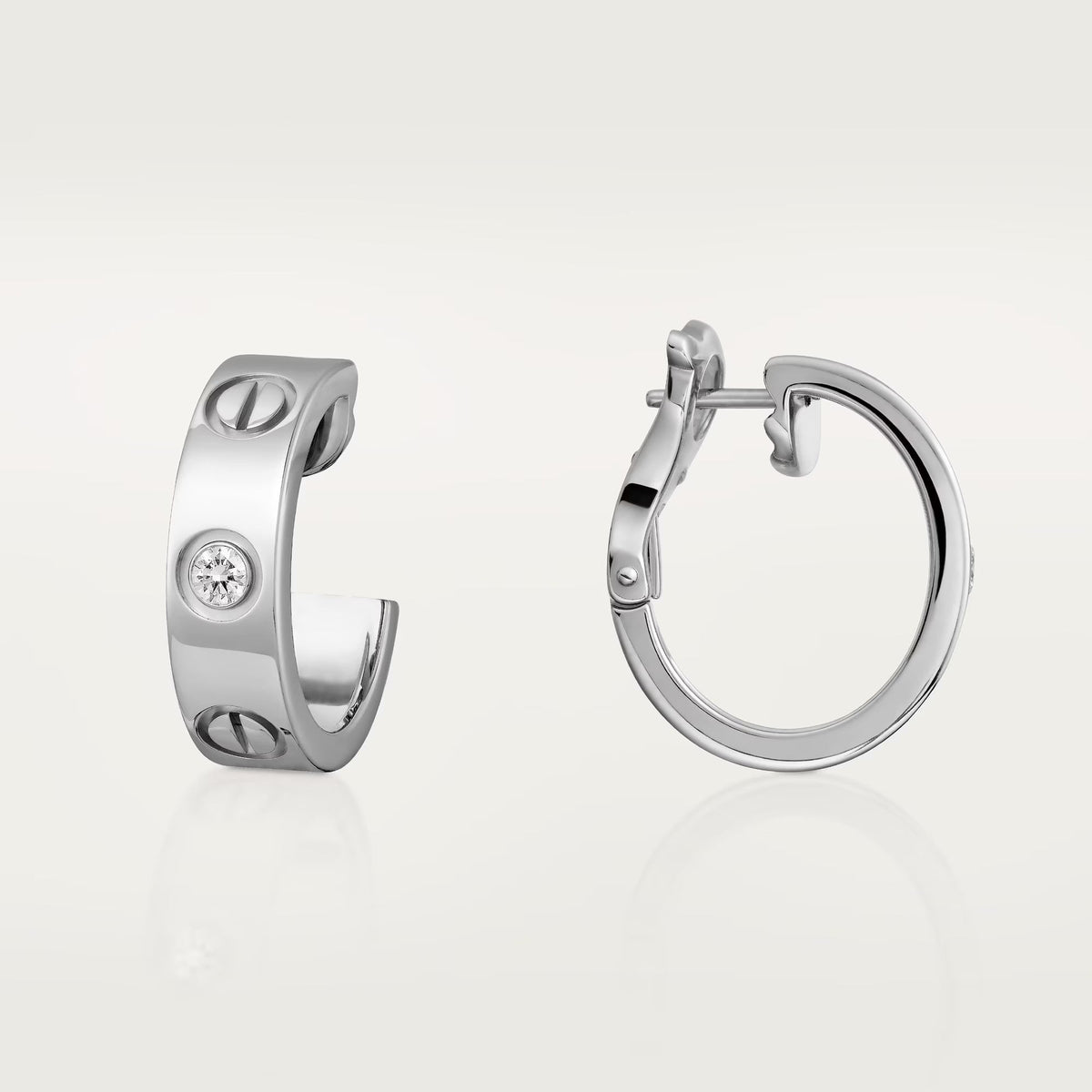 [Stellar Jewelry]LOVE EARRINGS 5.7MM 2 DIAMONDS