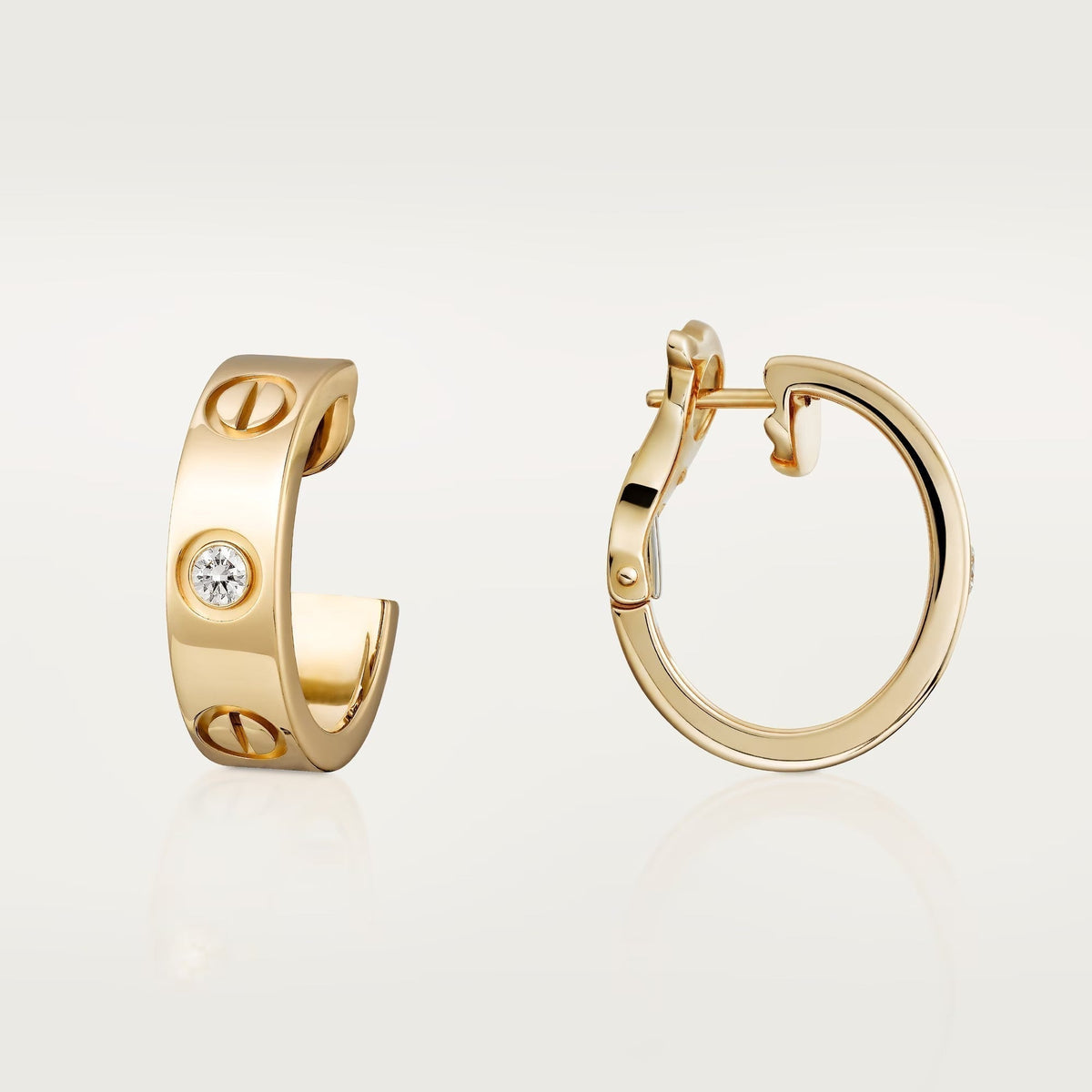 [Stellar Jewelry]LOVE EARRINGS 5.7MM 2 DIAMONDS