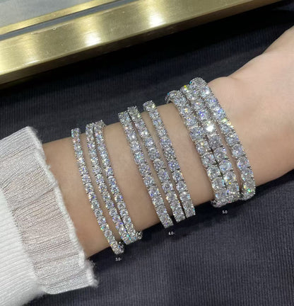 [Stellar Jewelry]TENNIS BRACELET WITH FULL DIAMOND SETTING