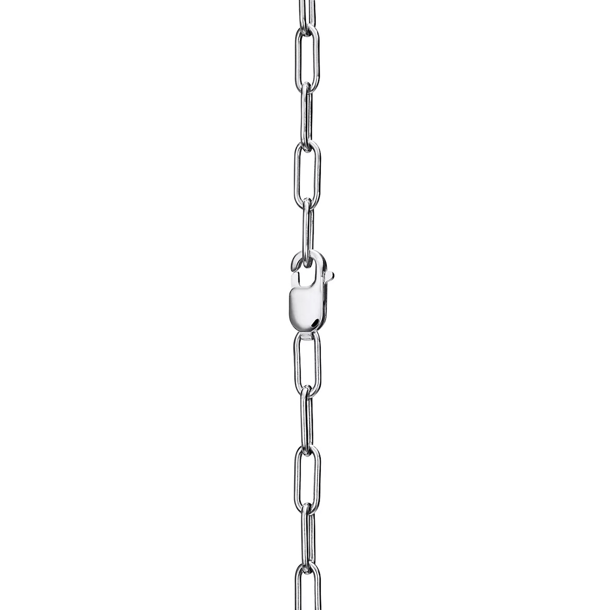[Stellar jewels]LOCK NECKLACE MEDIUM PENDANT SILVER PAVED DIAMONDS