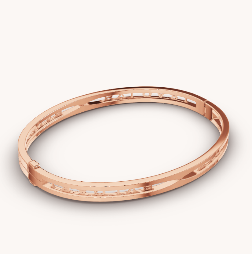 [Stellar Jewelry]ZERO 1 SPIRAL LOGO PINK GOLD BRACELET