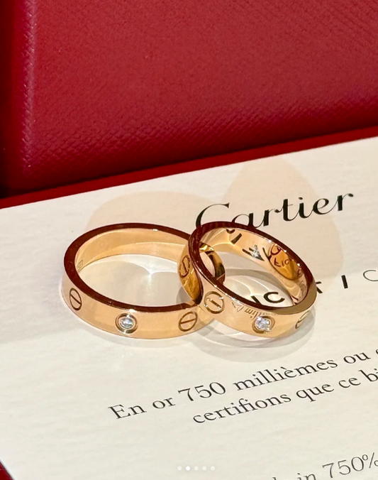 [Stellar Jewelry]LOVE RING 4MM 1 DIAMOND
