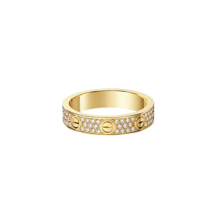 [Stellar Jewelry]LOVE RING 4.0MM DIAMOND PAVED