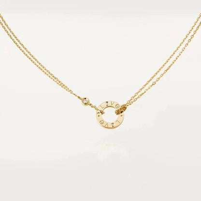 [Stellar Jewelry]LOVE NECKLACE 16MM 2 DIAMONDS