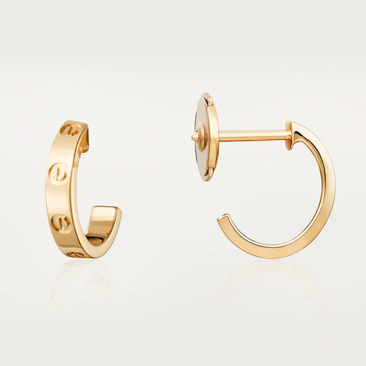 [Stellar Jewelry]LOVE EARRINGS 2.65MM PINK GOLD