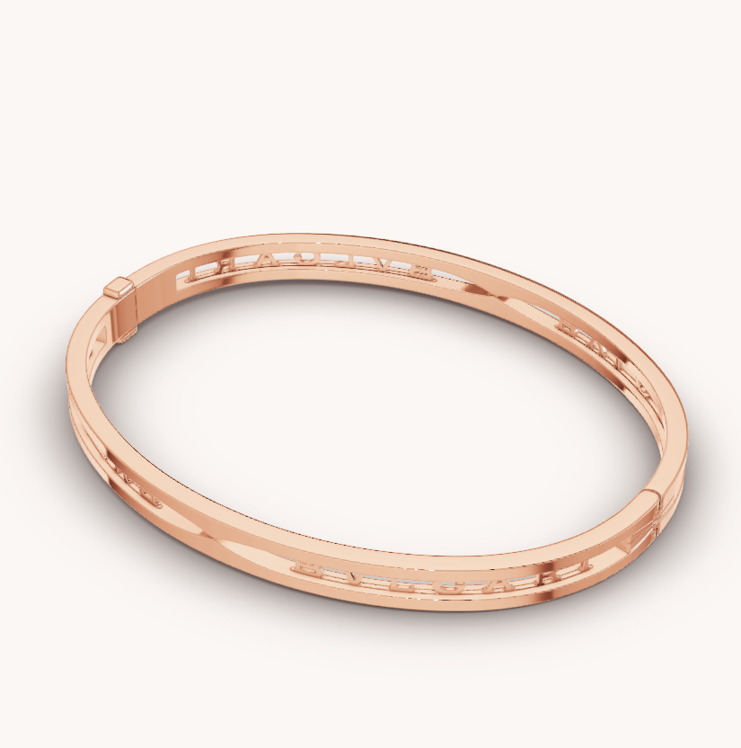 [Stellar Jewelry]ZERO 1 SPIRAL LOGO PINK GOLD BRACELET