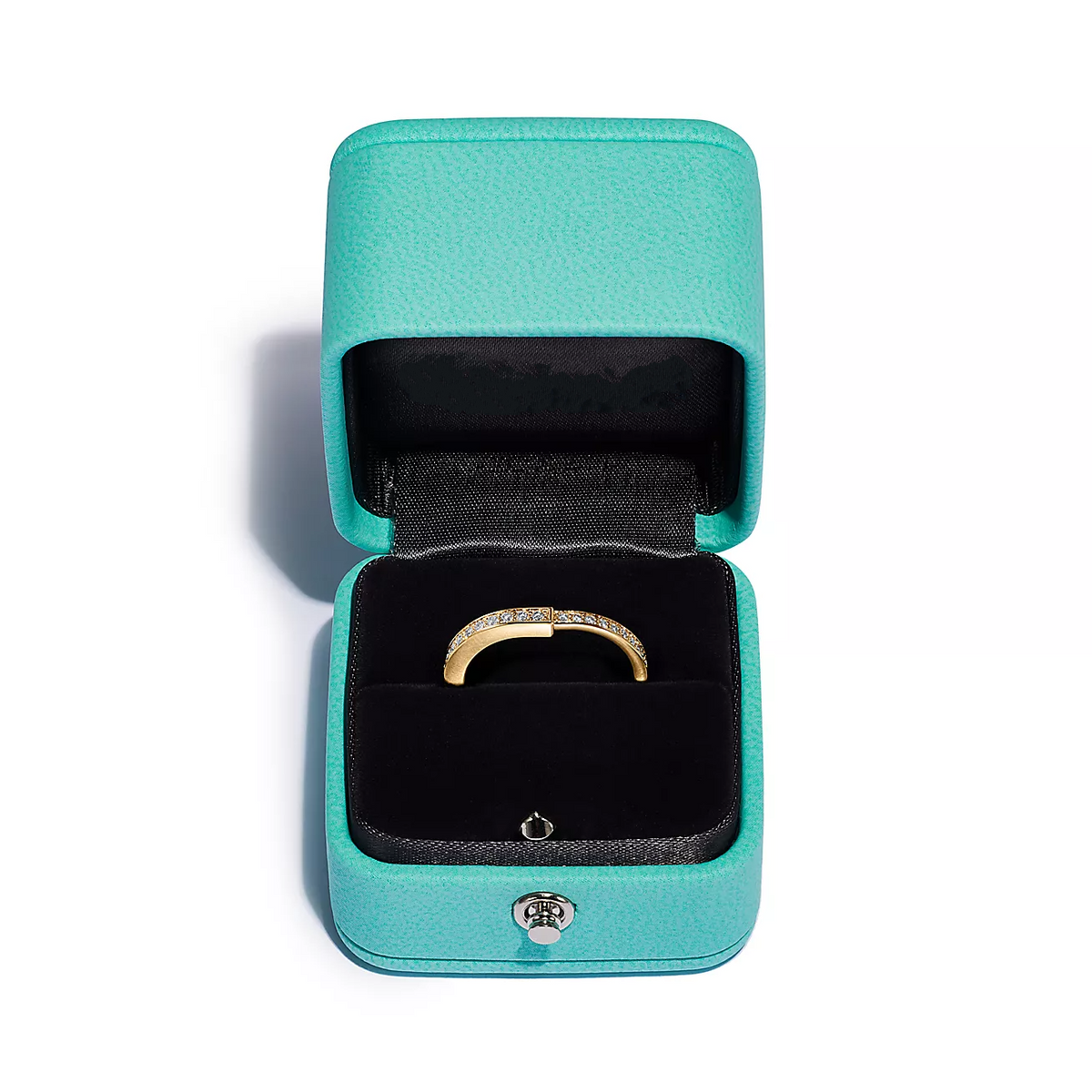 [Stellar jewels]LOCK RING GOLD DIAMOND PAVED
