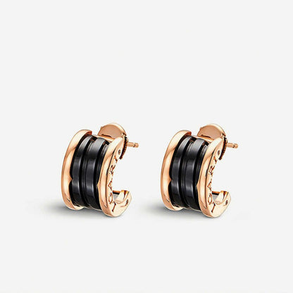 [Stellar Jewelry]ZERO 1 PINK GOLD CERAMIC EARRINGS