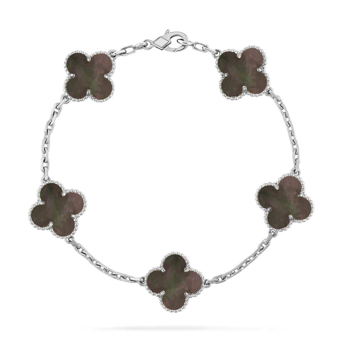 [Stellar Jewelry] CLOVER 5 MOTIF GRAY MOP BRACELET COLLECTION