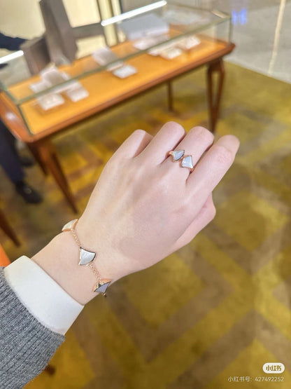 [Stellar Jewelry]BVLGARI Double Fan Open-Faced Ring