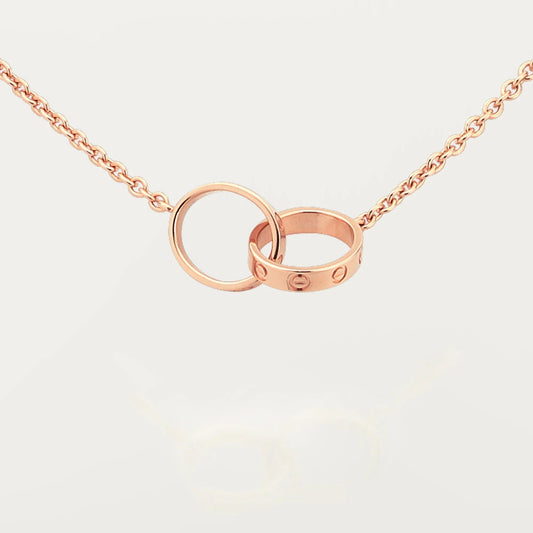 [Stellar Jewelry]LOVE DOUBLE RING NECKLACE
