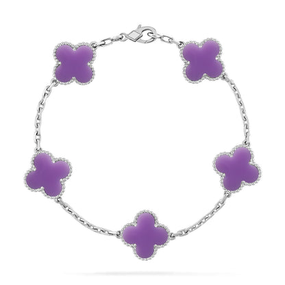 [Stellar Jewelry]CLOVER 5 MOTIF LIGHT PURPLE BRACELET COLLECTION