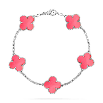 [Stellar Jewelry] CLOVER 5 MOTIFS  PINK MOP BRACELET COLLECTION