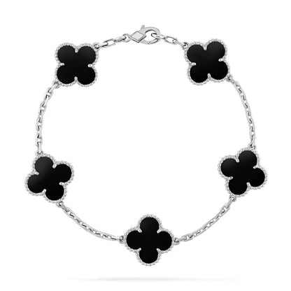 [Stellar Jewelry] CLOVER 5 MOTIF ONYXS BRACELET COLLECTION