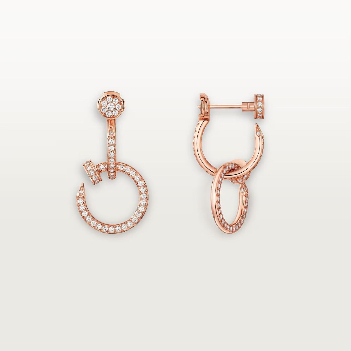 [Stellar Jewelry]JUSTE FULL DIAMOND DOUBLE EARRINGS