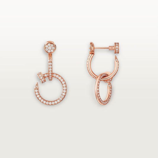 [Stellar Jewelry]JUSTE FULL DIAMOND DOUBLE EARRINGS