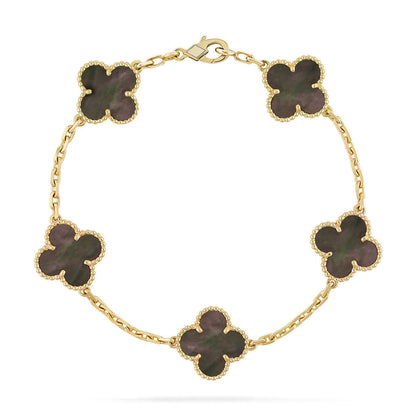 [Stellar Jewelry] CLOVER 5 MOTIF GRAY MOP BRACELET COLLECTION