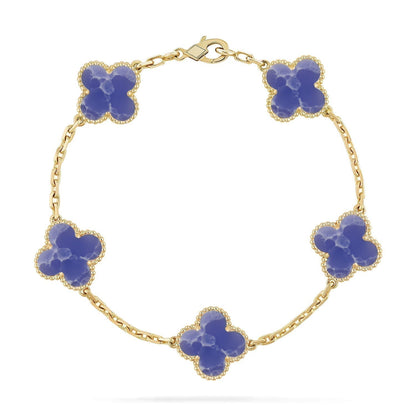 [Stellar Jewelry]CLOVER 5 MOTIF BLUE VEINS BRACELET COLLECTION
