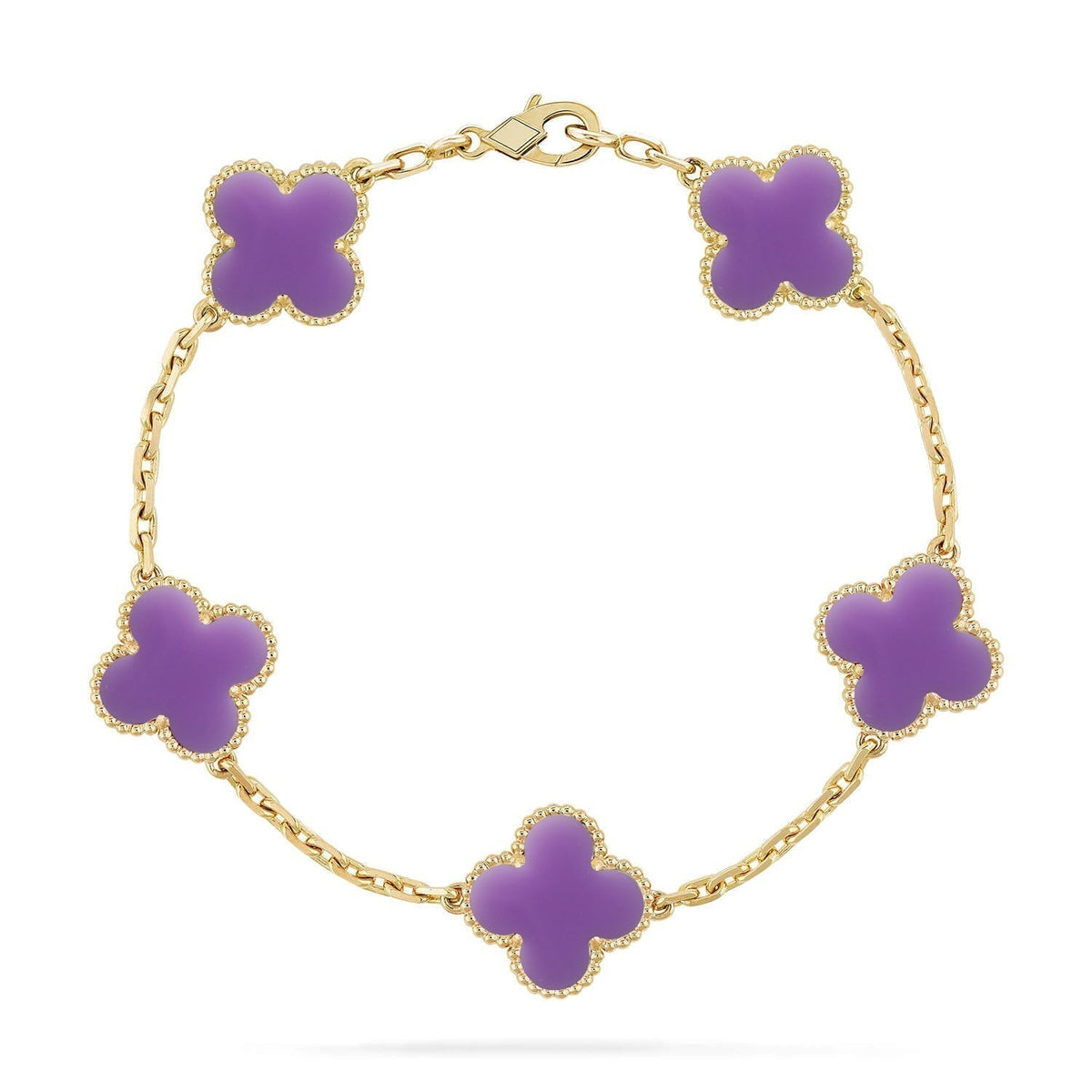 [Stellar Jewelry]CLOVER 5 MOTIF LIGHT PURPLE BRACELET COLLECTION