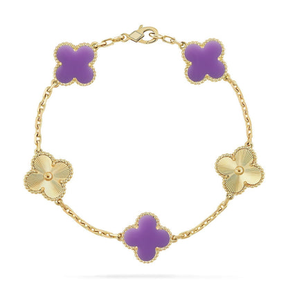 [Stellar Jewelry]CLOVER 5 MOTIF LIGHT PURPLE BRACELET COLLECTION
