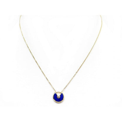 [Stellar Jewelry]AMULETTE ROSE GOLD AGATE NECKLACE
