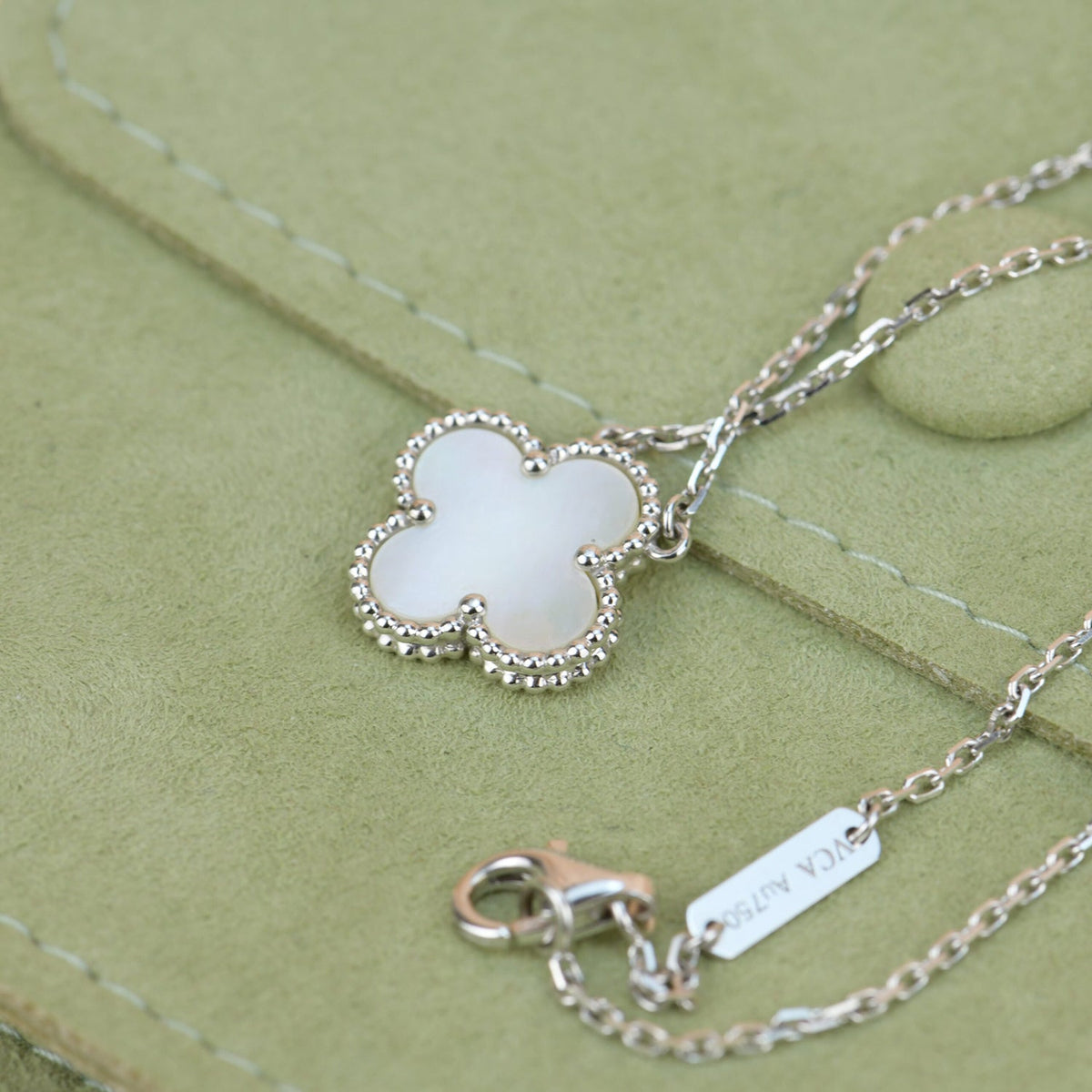 [Stellar Jewelry]CLOVER  15MM WHITE MOTHER-OF-PEARL SILVER