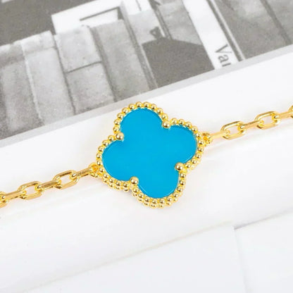 [Stellar Jewelry] CLOVER 5 MOTIF TURQUOISE BRACELET COLLECTION